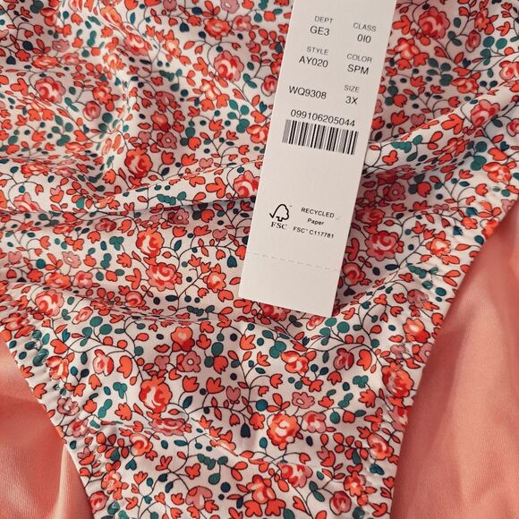 J. Crew Sunset Pink Liberty Fabric Bikini Bottom Fresh Floral Feminine 3X NWT - Picture 4 of 11